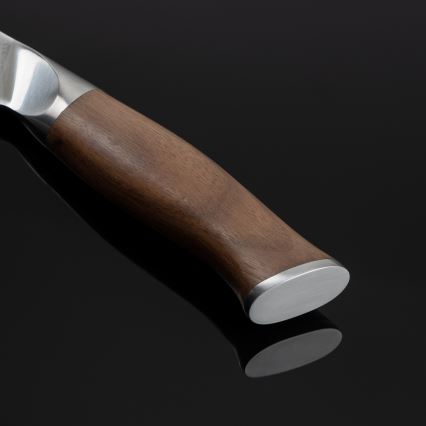 Gudaro - дамасский кухонный нож Santoku TAKUMI 7, 67 слоёв стали, длина 17,5 см, рукоять из ореха