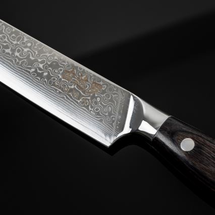 Gudaro - Дамаський порційний ніж SHIRO 8, 67 шарів сталі, довжина 20 см
