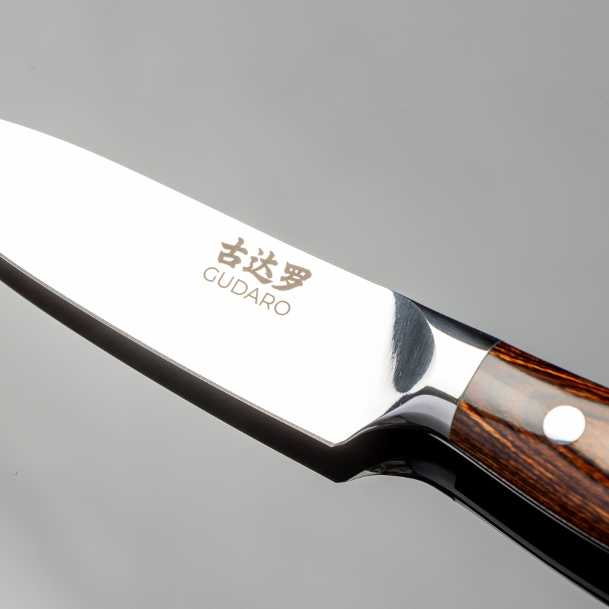 Gudaro - Дамаський кухонний ніж FENG 3,5, 67 шарів сталі, довжина 9,5 см