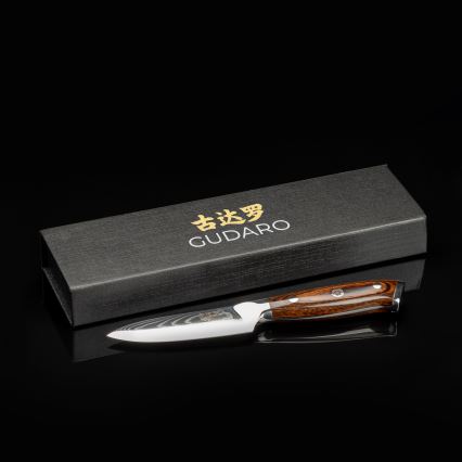 Gudaro - Дамаський кухонний ніж FENG 3,5, 67 шарів сталі, довжина 9,5 см