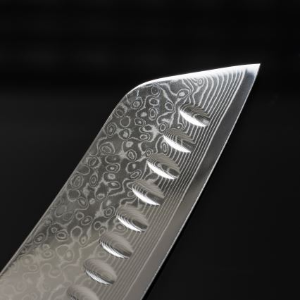 Gudaro - Дамаський кухонний ніж Santoku TAKUMI 7, 67 шарів сталі, довжина 17,5 см, горіх