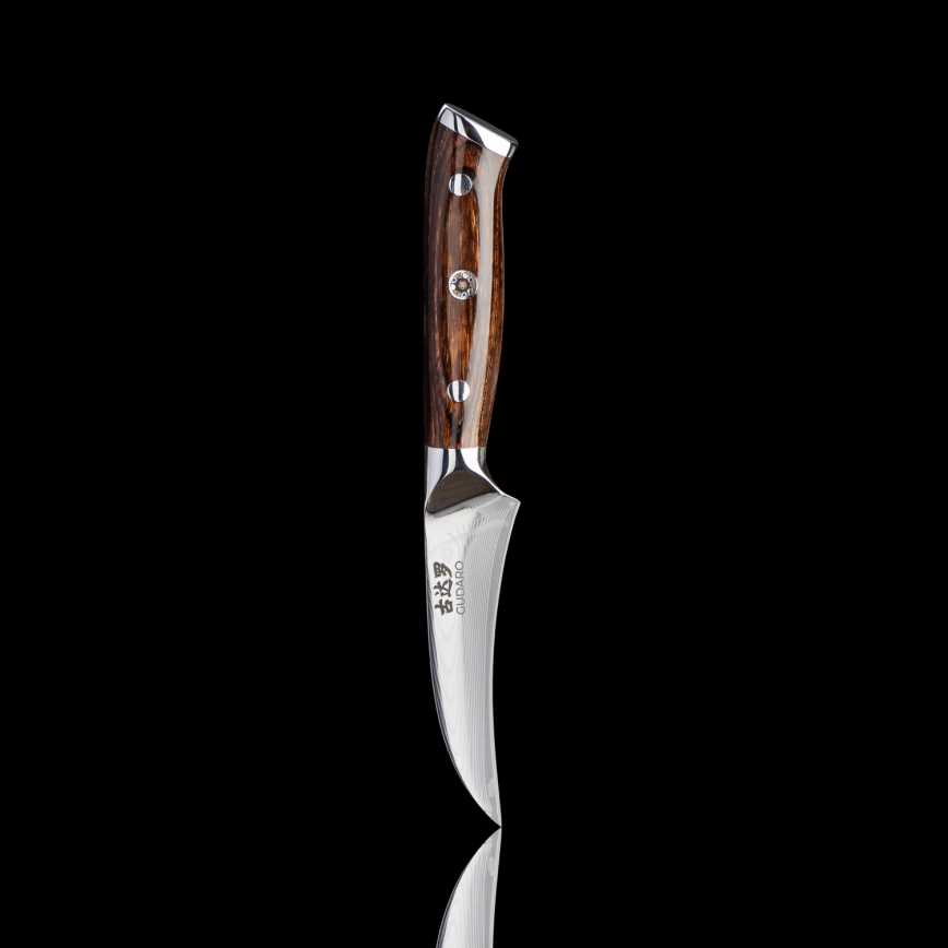 Gudaro - НАБІР 2x дамаських шеф-ніжів FENG 8, 67 шарів сталі, довжина 20 cm + 1x У ПОДАРУНОК дамаський кухонний ніж для фруктів FENG 3,5, 67 шарів сталі, довжина 9,5 cm