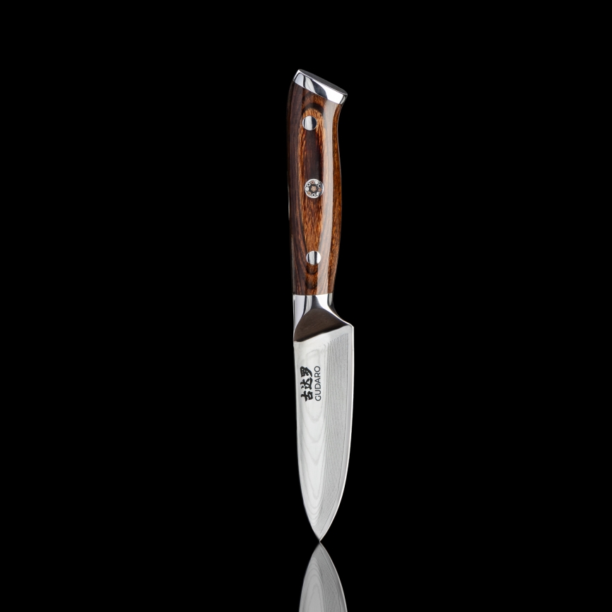 Gudaro - НАБІР 2x дамаський кухонний ніж Santoku FENG 7,5, 67 шарів сталі, довжина 18 см + 1x БЕЗКОШТОВНО дамаський кухонний ніж FENG 3,5, 67 шарів сталі, довжина 9,5 см