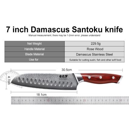 Gudaro - Набір кухонних ножів у підставці KENSHO 7 шт акація
