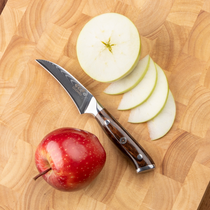 Gudaro - Кухонний ніж BIRD BEAK 7,6 см, дамаська сталь