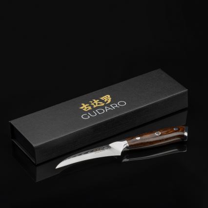 Gudaro - Кухонний ніж BIRD BEAK 7,6 см, дамаська сталь