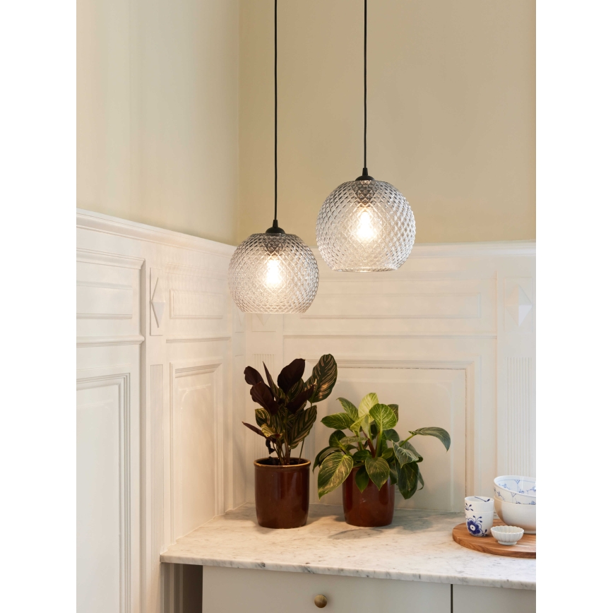Halo Design 718436 - Люстра на тросі NOBB 1xE27/40W/230V, діаметр 22 см, прозора