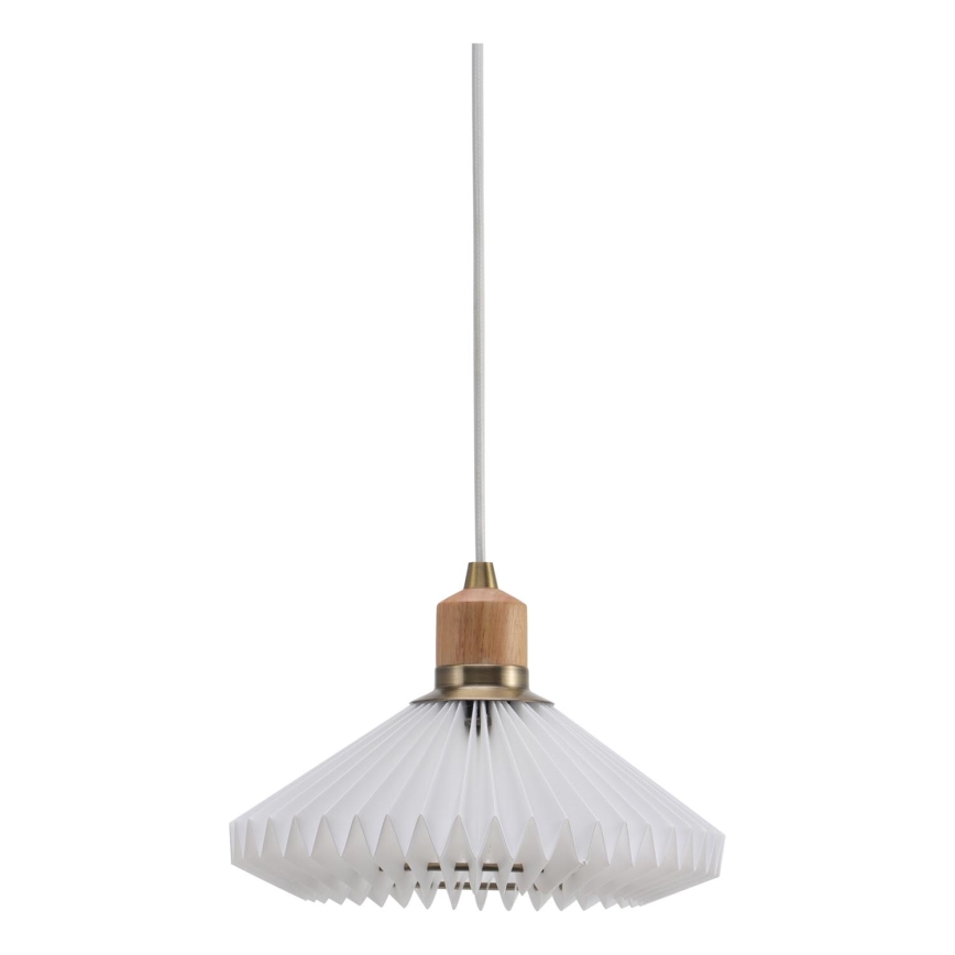 Halo Design 744053 - Люстра на тросе PARIS 1xG9/28W/230V Ø 24 см белый/латунь/дуб