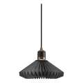 Halo Design 744084 - Люстра на тросе PARIS 1xG9/28W/230V, диаметр 24 см, чёрный/латунь/дуб