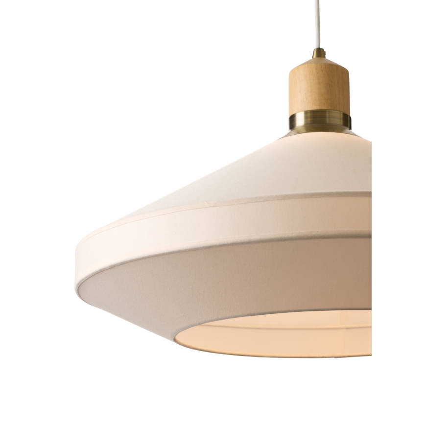 Halo Design 744091 - Люстра на тросі PARIS 1xE14/40W/230V діаметр 24 cm кремова/латунна/дубова