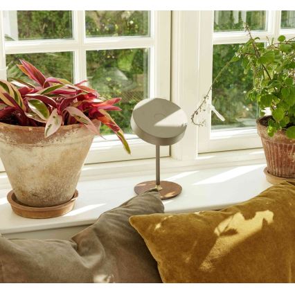 Halo Design 745760 - диммируемая аккумуляторная настольная лампа ON THE MOVE LED/2,5W/4000 mAh белый/дерево