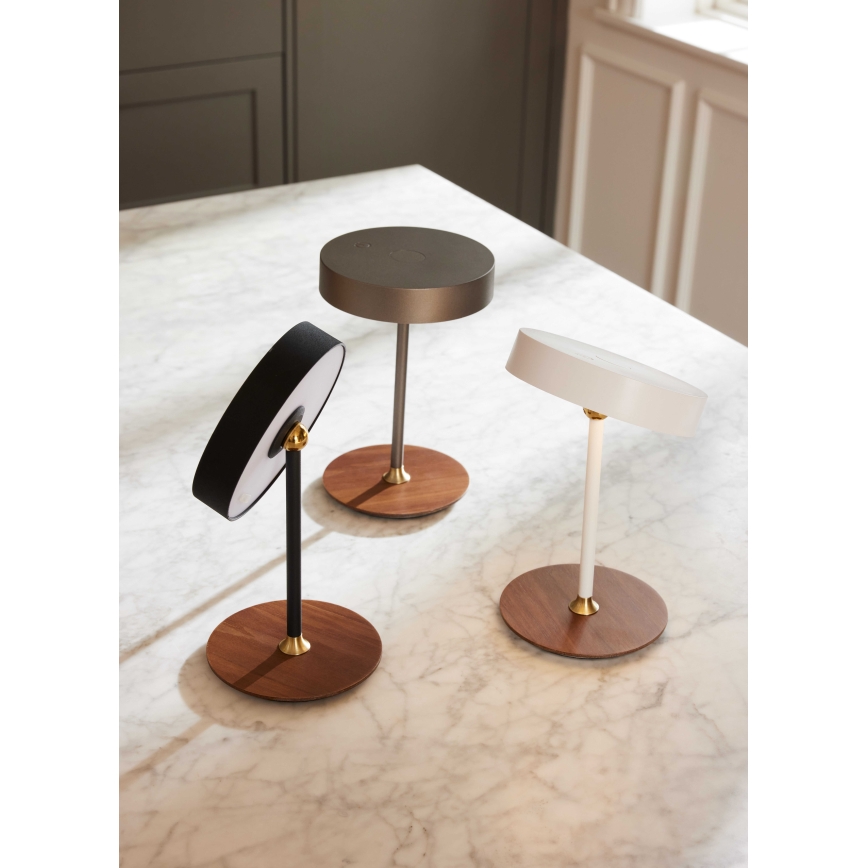 Halo Design 745791 - Диммируемая светодиодная аккумуляторная настольная лампа ON THE MOVE LED/2,5W/4000 mAh серый/дерево