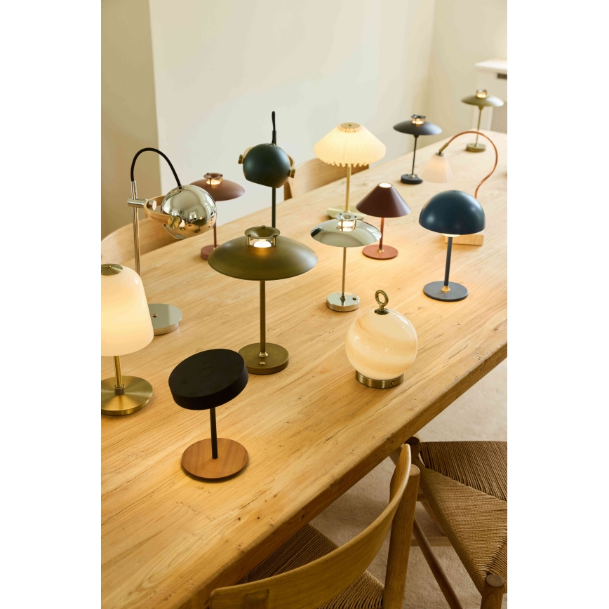 Halo Design 746125 - LED з регульованою яскравістю перезаряджувана настільна лампа для зовнішнього використання MINI STEPP LED/1,8W/1600 mAh IP44 чорна