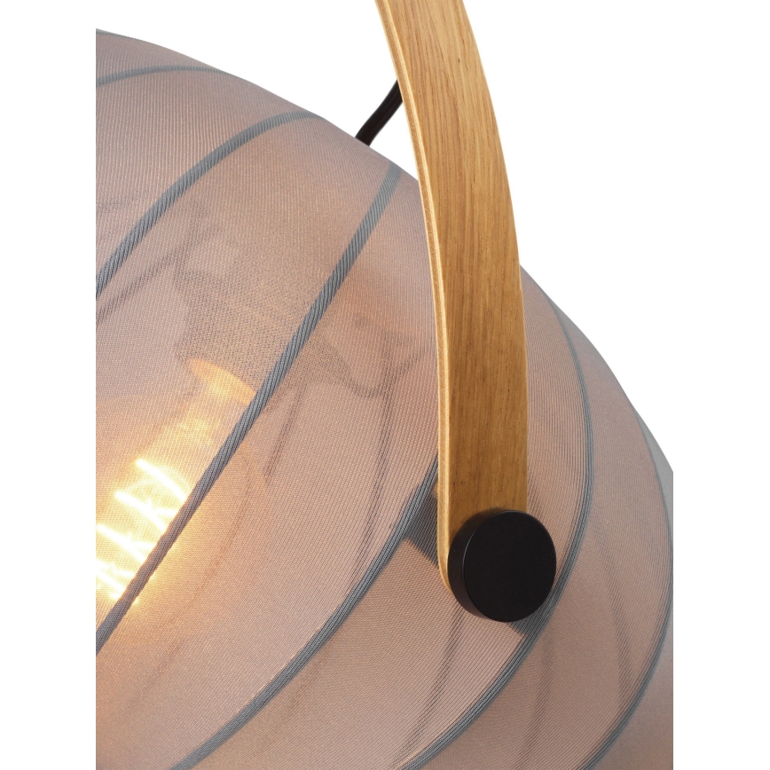 Halo Design 746354 - Люстра на тросі DC 1xE27/40W/230V діам. 40 см сірий/дуб