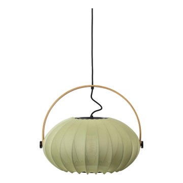 Halo Design 746361 - Підвісний світильник на тросі DC 1xE27/40W/230V, діаметр 40 см, зелений/дуб