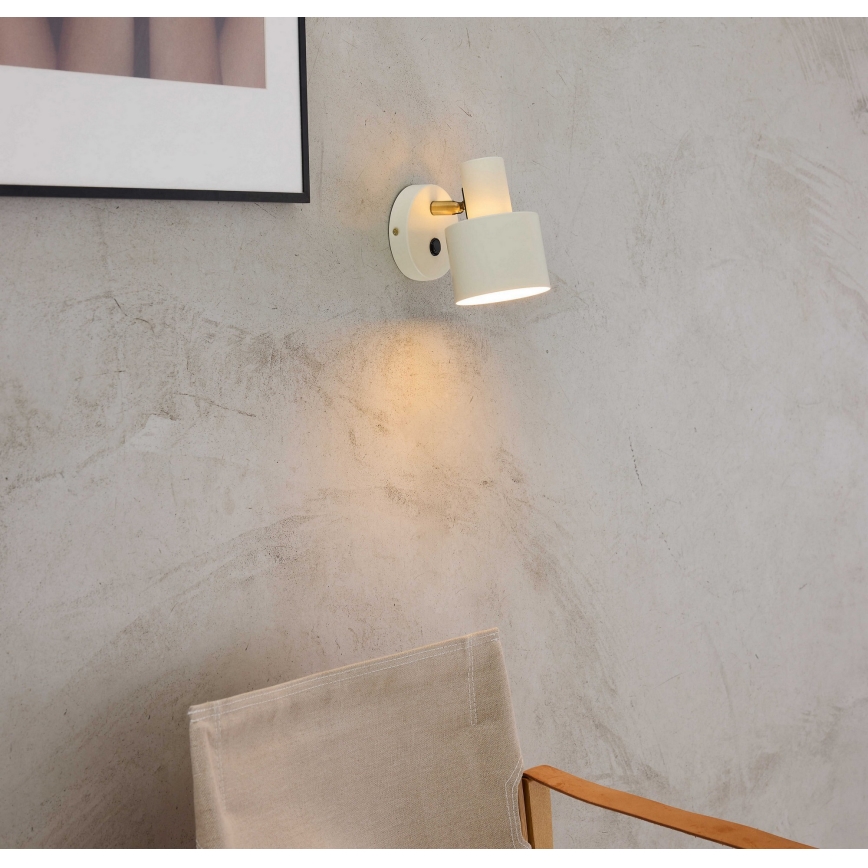 Halo Design 746873 - Настенный спот VOGUE 1xE27/40W/230V кремовый/латунь