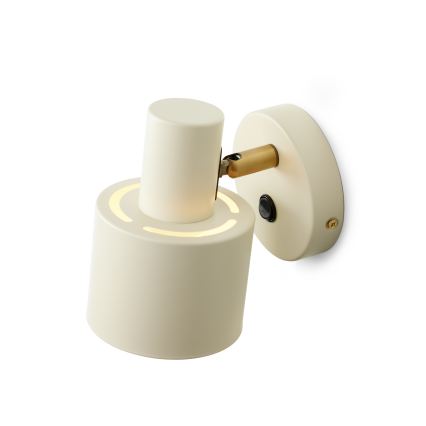 Halo Design 746873 - Настенный спот VOGUE 1xE27/40W/230V кремовый/латунь