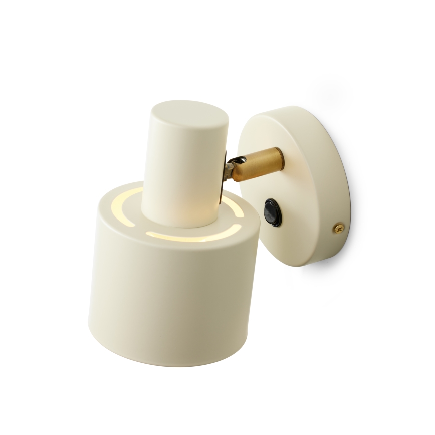 Halo Design 746873 - Настенный спот VOGUE 1xE27/40W/230V кремовый/латунь