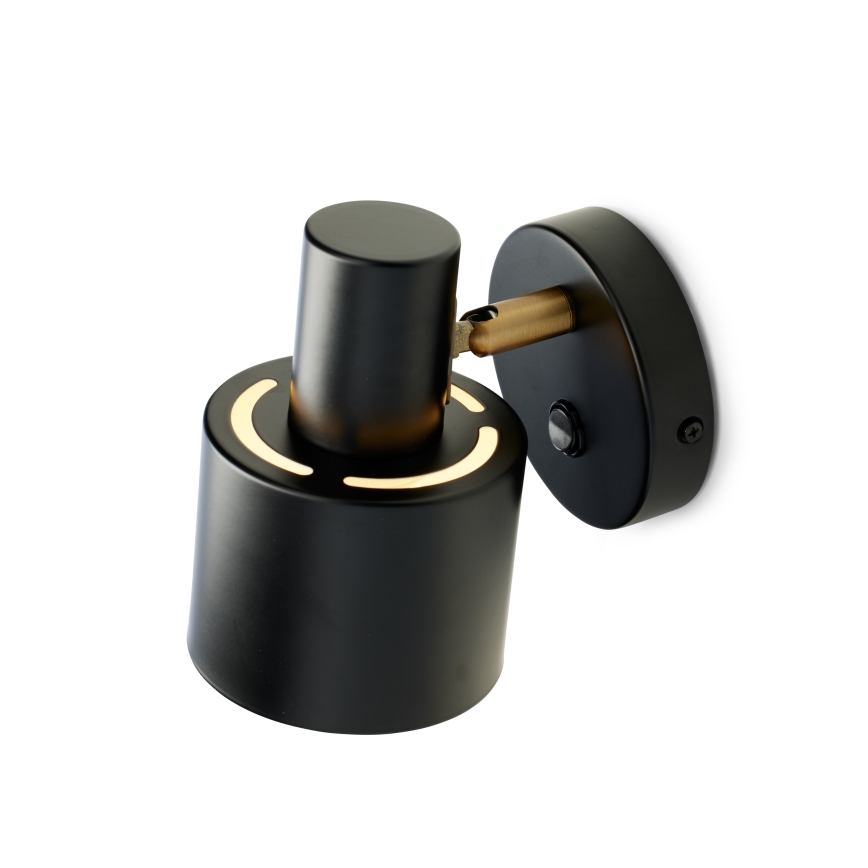Halo Design 746880 - Настінний точковий світильник VOGUE 1xE27/40W/230V чорний/латунний
