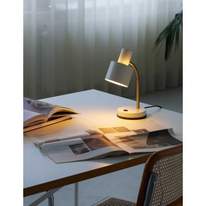 Halo Design 746910 - Настільна лампа VOGUE 1xE27/40W/230V кремова/латунна
