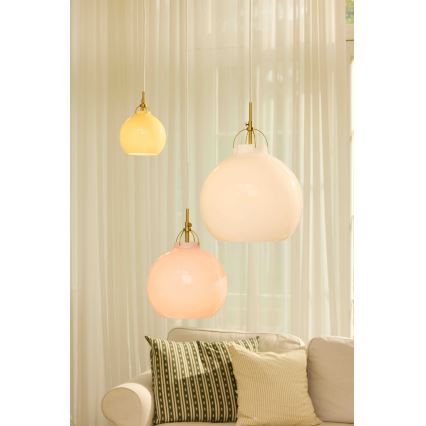 Halo Design 747931 - Подвесной светильник на тросе TOSCANA 1xG9/28W/230V, диаметр 18 см, бежевый/латунь