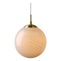 Halo Design 748464 - Люстра на тросі CANDY 1xE27/25W/230V, діаметр 25 см, сірий/латунь