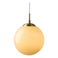 Halo Design 748471 - Подвесной светильник на тросе CANDY 1xE27/25W/230V диаметр 25 см бежевый/латунь