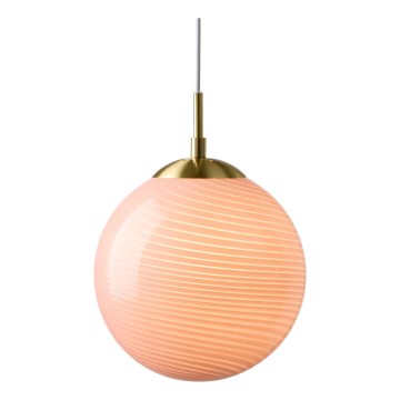 Halo Design 748488 - Люстра на тросі CANDY 1xE27/25W/230V діаметр 25 см рожевий/латунь