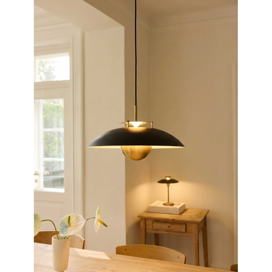 Halo Design 749102 - LED регульована підвісна люстра на тросі STEPP LED/24W/230V, діаметр 46 см, чорний/латунь