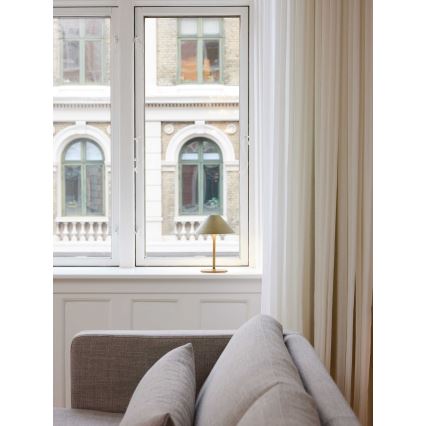 Halo Design 800841 - Диммируемая уличная перезаряжаемая настольная лампа HYGGE LED/3W/4000 mAh IP54 латунь