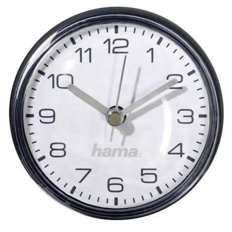 Hama - Часы с присоской для ванной комнаты 1xAAA IPX4 черный