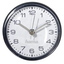 Hama - Годинник з присоскою для ванної кімнати 1xAAA IPX4 чорний