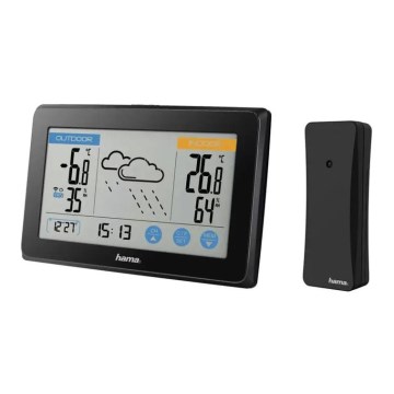 Hama - Метеостанция с цветным LCD-дисплеем 3xAAA черный