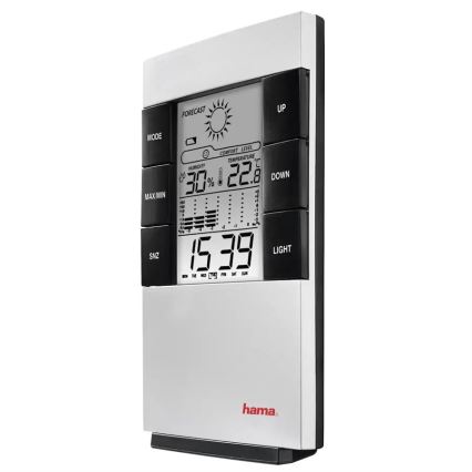 Hama - Метеостанция с LCD-дисплеем и будильником 2xAAA