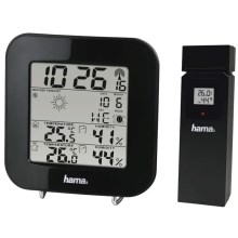 Hama - Метеостанция с LCD-дисплеем и будильником 2xAA черный