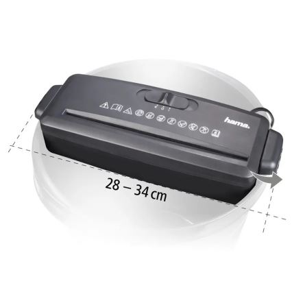 Hama - Мини-уничтожитель бумаги A4 230V черный