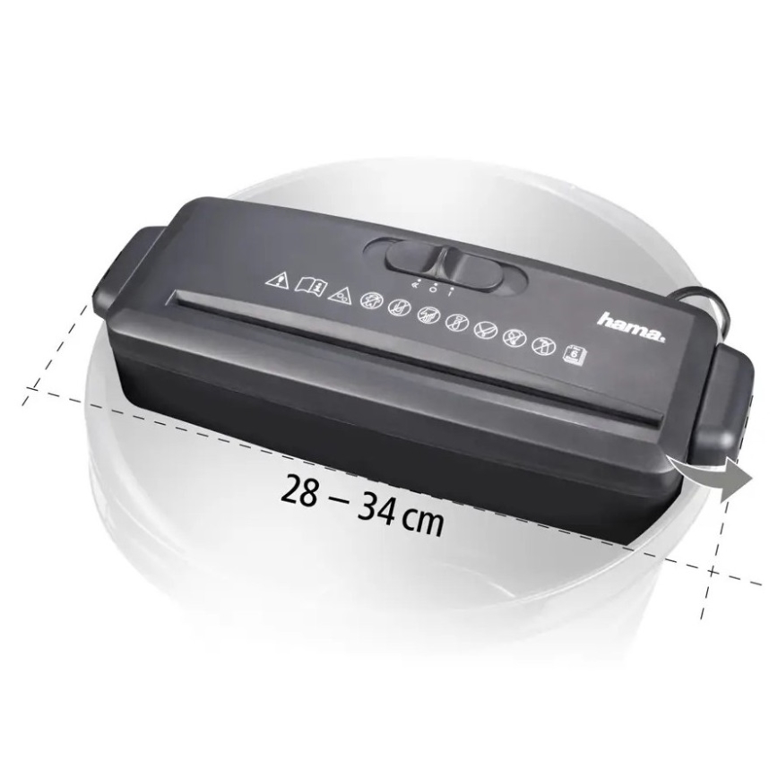 Hama - Мини-уничтожитель бумаги A4 230V черный
