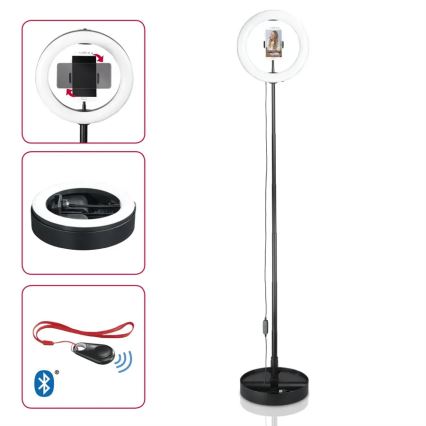Hama - Светодиодный кольцевой светильник с регулированием яркости и штативом LED/9,2W/5V диаметр 26,5 см + дистанционное управление