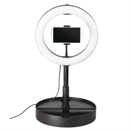 Hama - Светодиодный кольцевой светильник с регулированием яркости и штативом LED/9,2W/5V диаметр 26,5 см + дистанционное управление