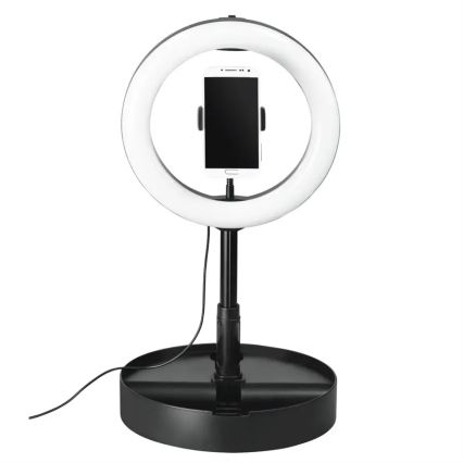 Hama - Светодиодный кольцевой светильник с регулированием яркости и штативом LED/9,2W/5V диаметр 26,5 см + дистанционное управление
