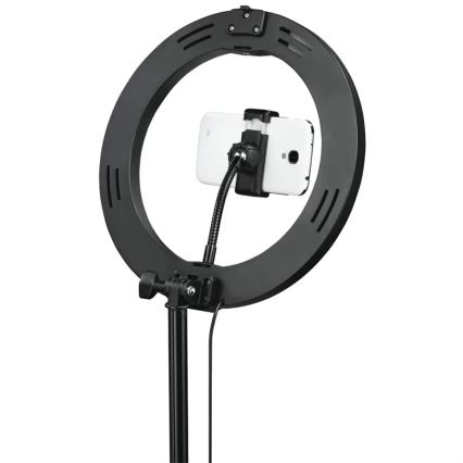 Hama - Светодиодный кольцевой светильник с регулированием яркости и штативом LED/9,2W/5V диаметр 26,5 см + дистанционное управление