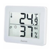 Hama - Кімнатний термометр із гігрометром 1xCR2025 білий