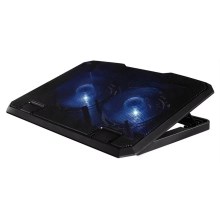 Hama - Охолоджувальна підставка для ноутбука 2x вентилятор USB чорний