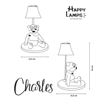 Happy Lamps - Дитяча світлодіодна настільна лампа CHARLES LED/5,4W/230V ведмідь