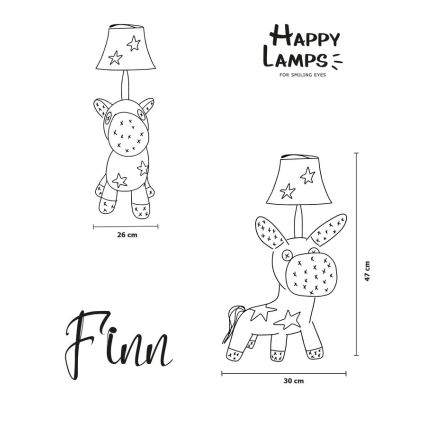 Happy Lamps - Дитяча світлодіодна настільна лампа FIN LED/5,4W/230V кінь