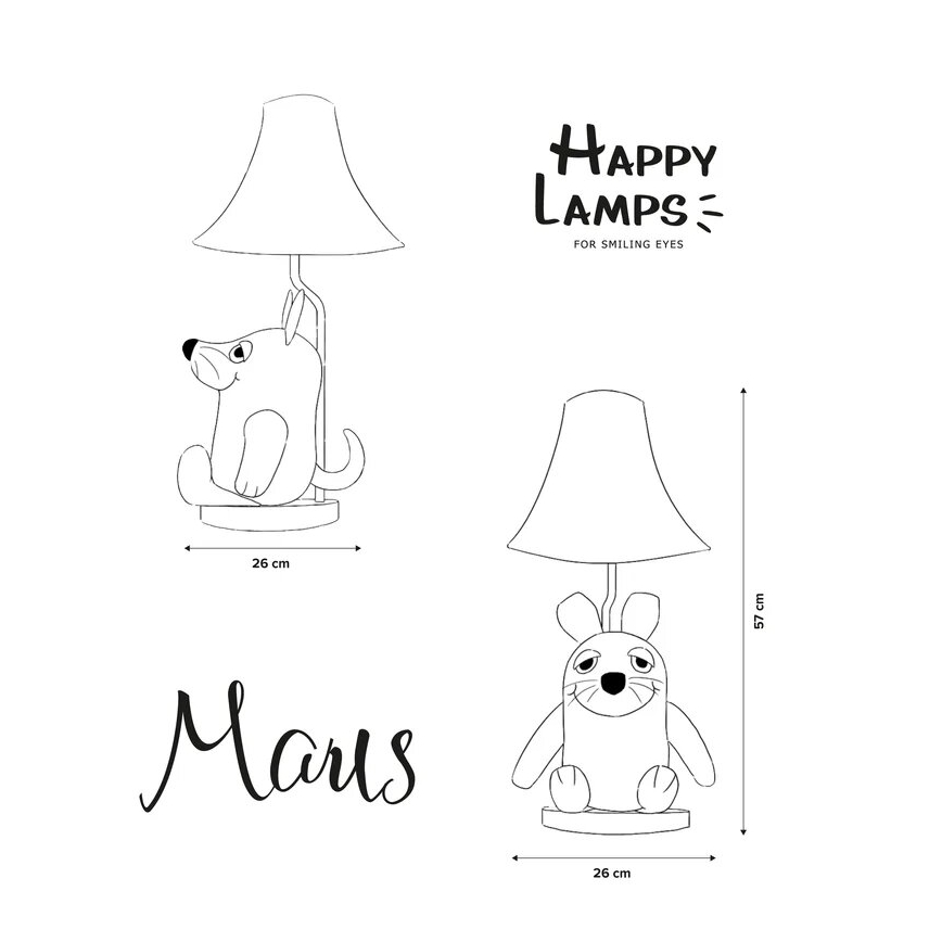 Happy Lamps - Дитяча світлодіодна настільна лампа MAUS LED/5,4W/230V миша