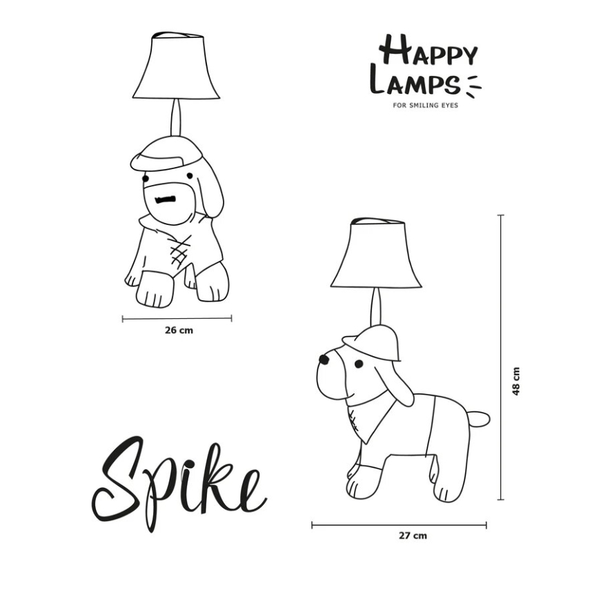 Happy Lamps - Дитяча світлодіодна настільна лампа SPIKE LED/5,4W/230V мисливська собака
