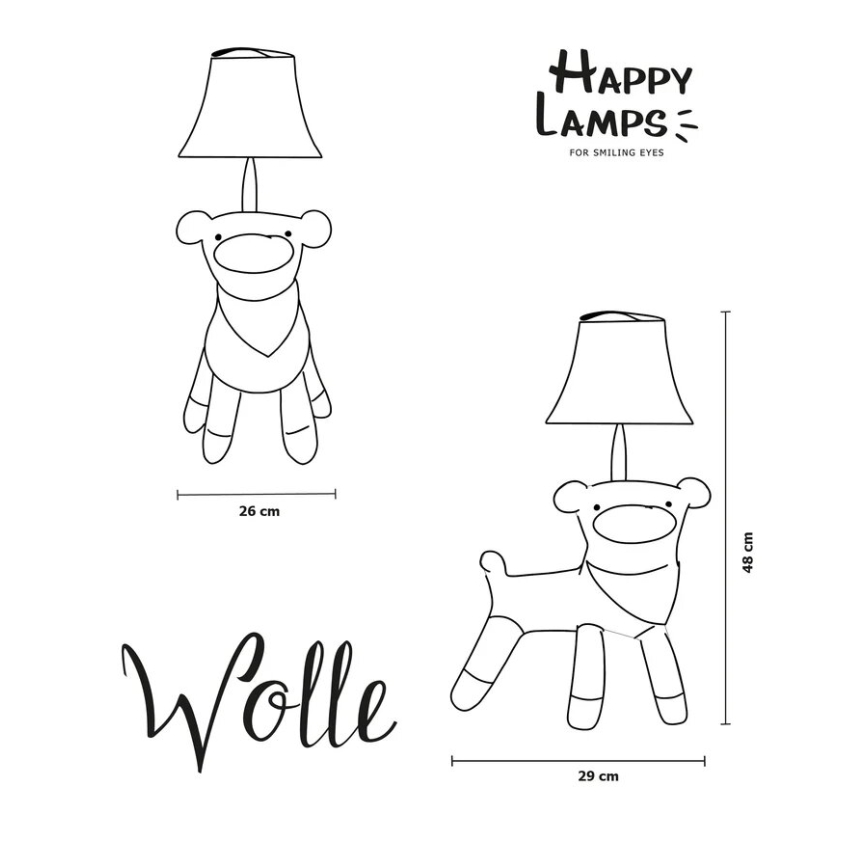Happy Lamps - Дитяча світлодіодна настільна лампа WOLLE LED/5,4W/230V овечка