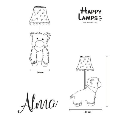 Happy Lamps - Дитяча світлодіодна настільна лампа ALMA LED/5,4W/230V лама