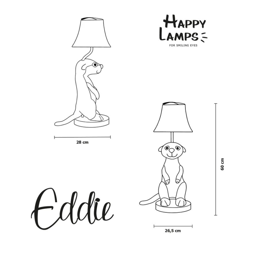Happy Lamps - Дитяча світлодіодна настільна лампа EDDIE LED/5,4W/230V сурикат